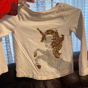 Long sleeve unicorn top